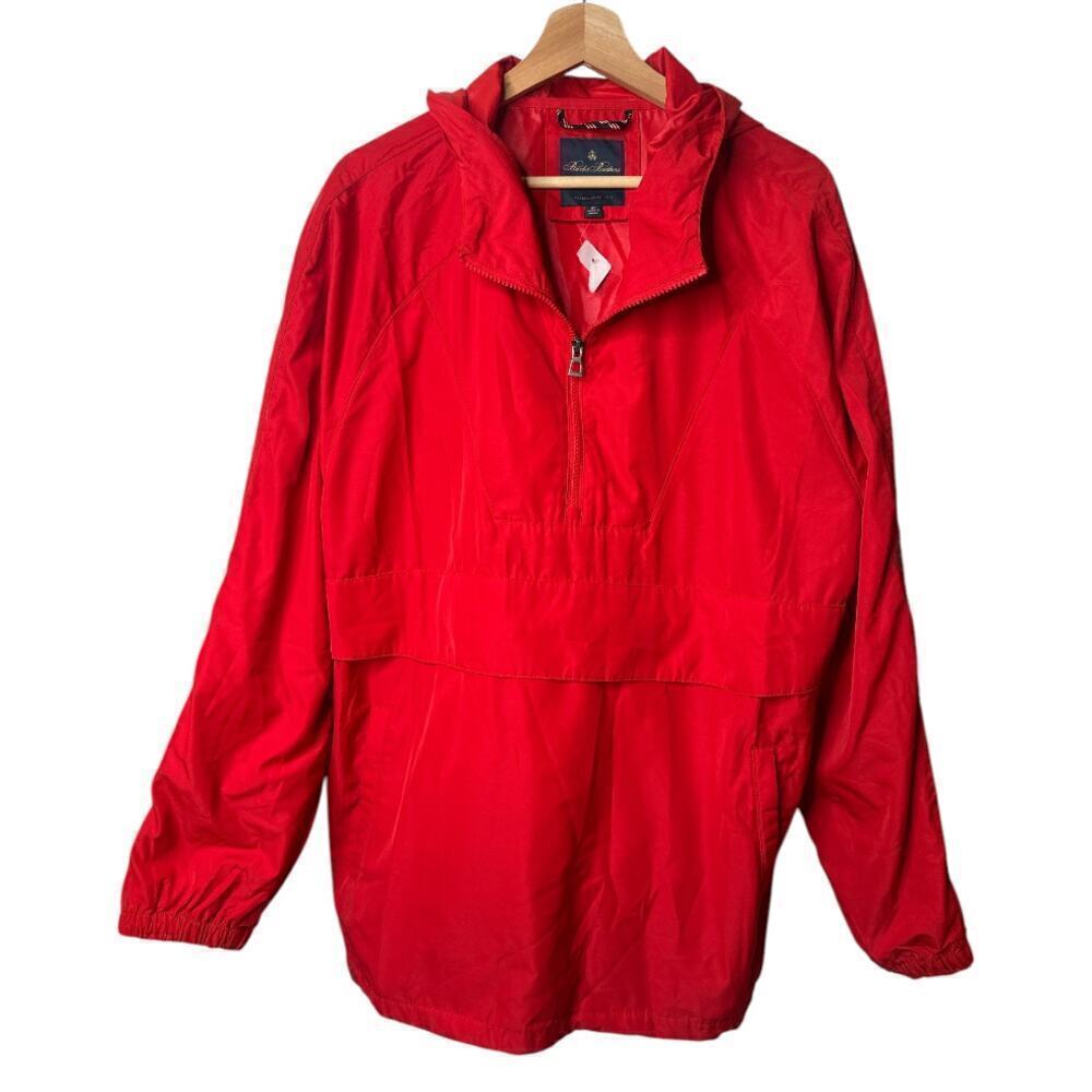 Brooks Brothers Red Half-Zip Packable Anorak Lightweight Jacket Men’s XL NWT